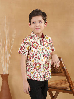 Fabindia - Boys Off White Cotton Shirt