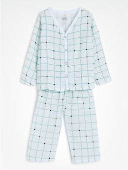 The Boo Boo Club - Unisex White Muslin Shirt with Pyjama