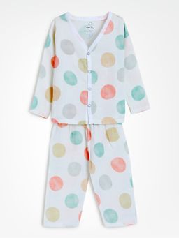 The Boo Boo Club - Unisex White Muslin Shirt with Pyjama