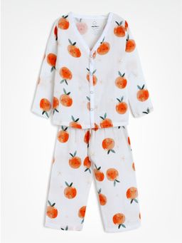 The Boo Boo Club - Unisex White Muslin Shirt with Pyjama
