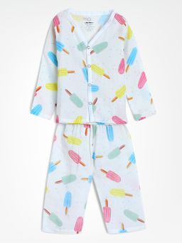 The Boo Boo Club - Unisex White Muslin Shirt with Pyjama