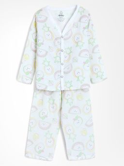 The Boo Boo Club - Unisex White Muslin Shirt with Pyjama