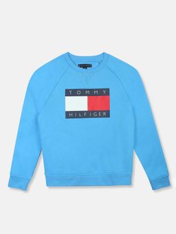 Tommy Hilfiger - Boys Blue Cotton Sweatshirt