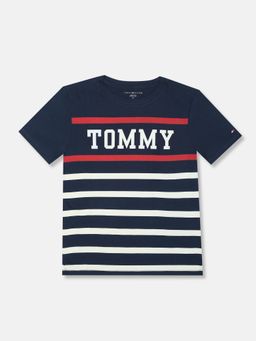 Tommy Hilfiger - Boys Navy Blue Cotton T-shirt