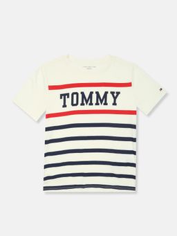 Tommy Hilfiger - Boys Off White Cotton T-shirt
