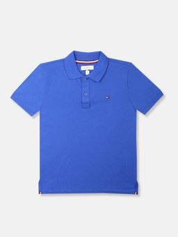 Tommy Hilfiger - Boys Blue Cotton Polo T-shirt