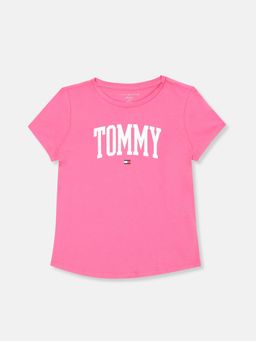 Tommy Hilfiger - Girls Pink Cotton T-shirt