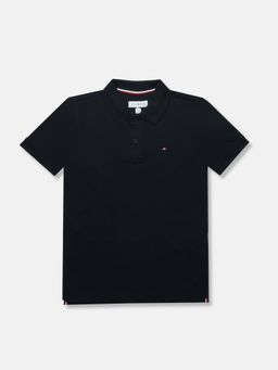 Tommy Hilfiger - Boys Navy Blue Cotton Polo T-shirt