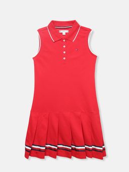 Tommy Hilfiger - Girls Red Cotton Dress