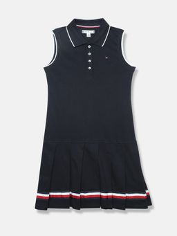 Tommy Hilfiger - Girls Blue Cotton Dress