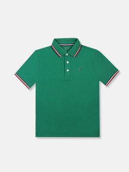 Tommy Hilfiger - Boys Green Cotton Polo T-shirt