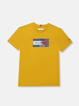 Tommy Hilfiger - Boys Yellow Cotton T-shirt