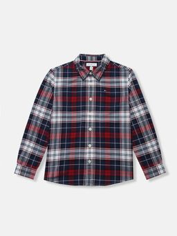 Tommy Hilfiger - Boys Navy Blue Cotton Shirt