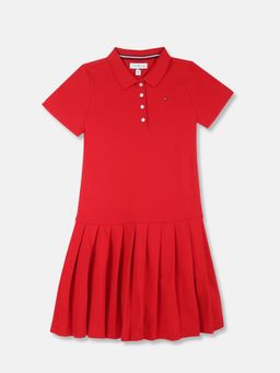 Tommy Hilfiger - Girls Red Cotton Dress