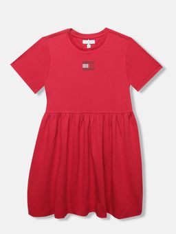 Tommy Hilfiger - Girls Pink Cotton Dress