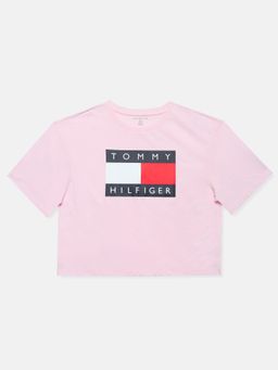 Tommy Hilfiger - Girls Pink Cotton T-shirt