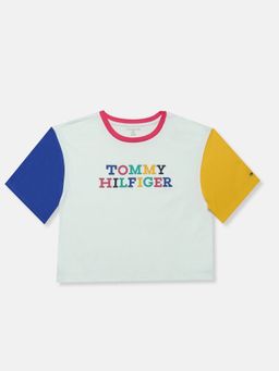 Tommy Hilfiger - Girls Off White Cotton T-shirt