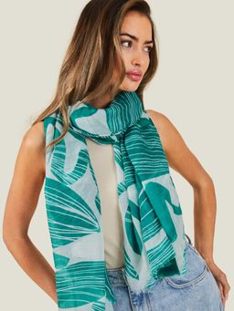 Accessorize London - Womens Strokes Teal Scarf