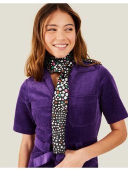 Accessorize London - Womens Spot Print Silk Scarf