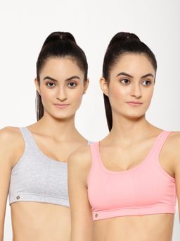 Floret - Wirefree Non-padded Sporty Bra - Multi-Color