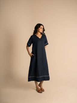 ETAR - Airy Yellow Linen Dress