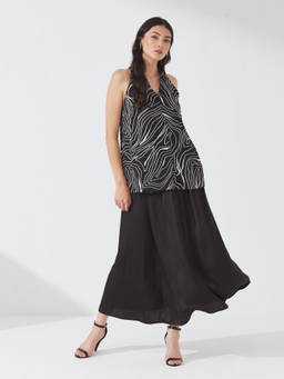 Depano - Black Monochrome Maze Co-Ord Set