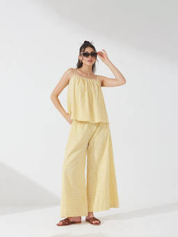 Depano - Sunny Checkered Yellow Co-Ord Set