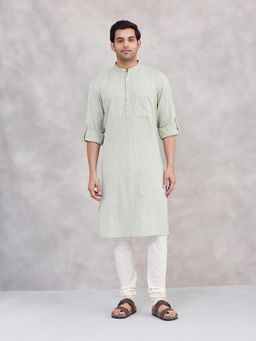 Fabindia - Green Cotton Long Kurta