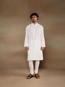 Fabindia - White Cotton Long Kurta