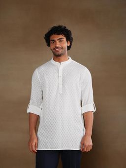 Fabindia - White Cotton Short Kurta