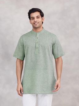 Fabindia - Green Cotton Short Kurta