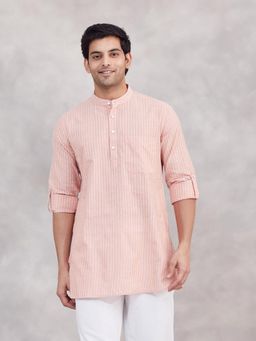 Fabindia - Peach Cotton Short Kurta