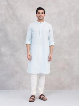 Fabindia - Blue Cotton Long Kurta