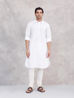 Fabindia - White Cotton Pathani