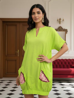 House of Fett - Watermelon Dress-Green