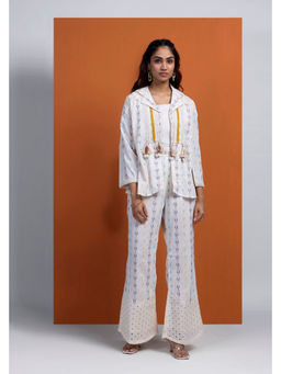 Ishnya - Women Off White Printed Co-Ord Set (46)