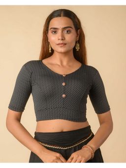 BINDIGASM'S ADVI - Women Grey Checks Stitched Blouse