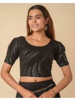 BINDIGASM'S ADVI - Women Black Printed Stitched Blouse