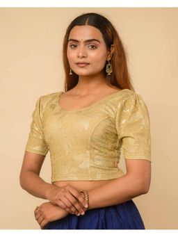 BINDIGASM'S ADVI - Women Light Gold Printed Stitched Blouse