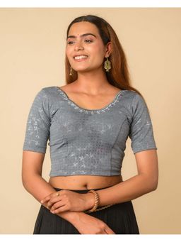 BINDIGASM'S ADVI - Women Grey Embroidered Stitched Blouse