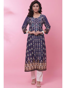 Biba - Blue Straight Kurta