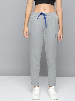 Alcis - Women Grey Melange Solid Slim-fit Training Track Pants