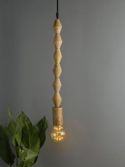 Homesake - Wooden Pendant Light Hanging Natural Diamond