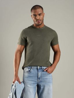 Tommy Hilfiger - Textured Slim Fit Cotton T-Shirt