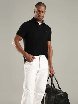 Tommy Hilfiger - Solid Regular Fit Cotton Polo T-Shirt