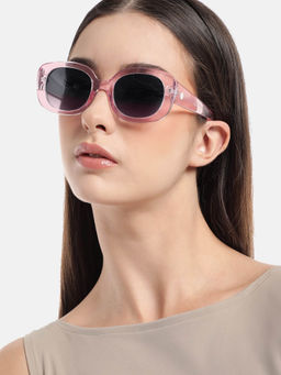 Carlton London - Pink Toned with Black Polarized Lens Oval Sunglass - CLSW443 (49)