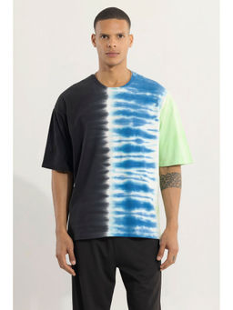 Snitch - Men Multi-Color Tie & Dye Oversized Fit T-Shirt