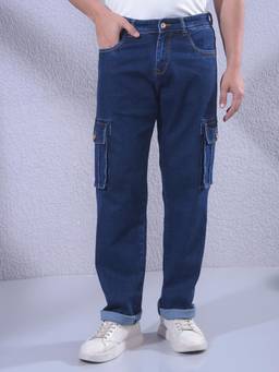 CRIMSOUNE CLUB - Men Blue Straight Fit Light Faded Jeans