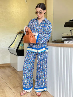 Trenbee - Elode Blue Printed Co-Ord Set