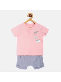 MINI KLUB - Baby Boys Pink T-shirt & Bottom (Set of 2)